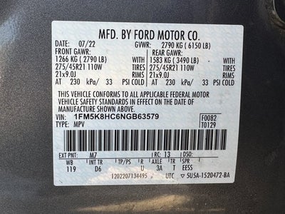 2022 Ford Explorer Platinum