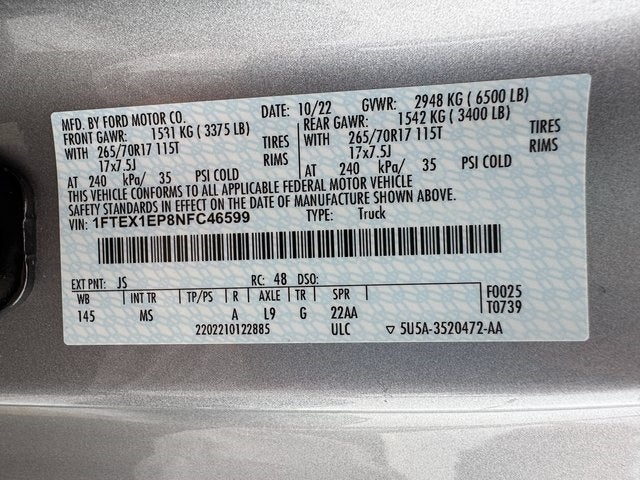 2022 Ford F-150 XLT | Bed Utility Pkg. | BLIS | Apple CarPlay | 4x4