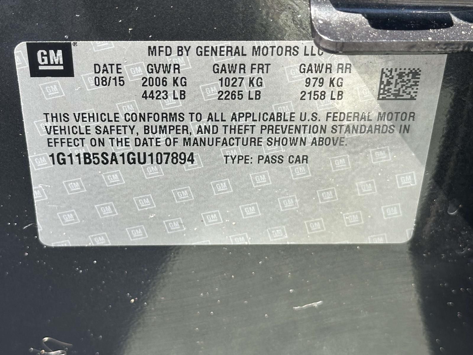 2016 Chevrolet Malibu Limited LS