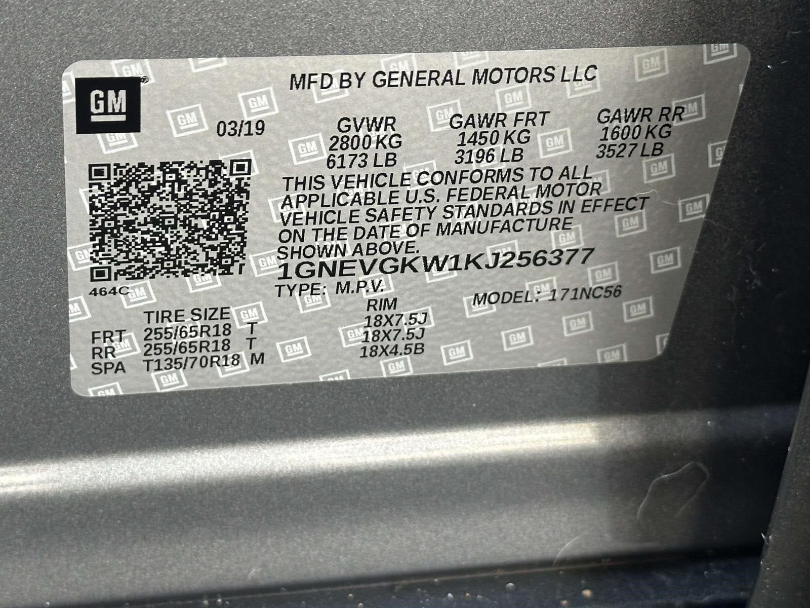 2019 Chevrolet Traverse LT Cloth w/1LT