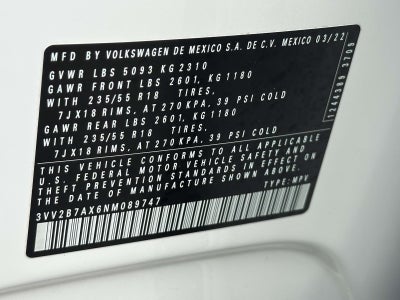 2022 Volkswagen Tiguan 2.0T SE