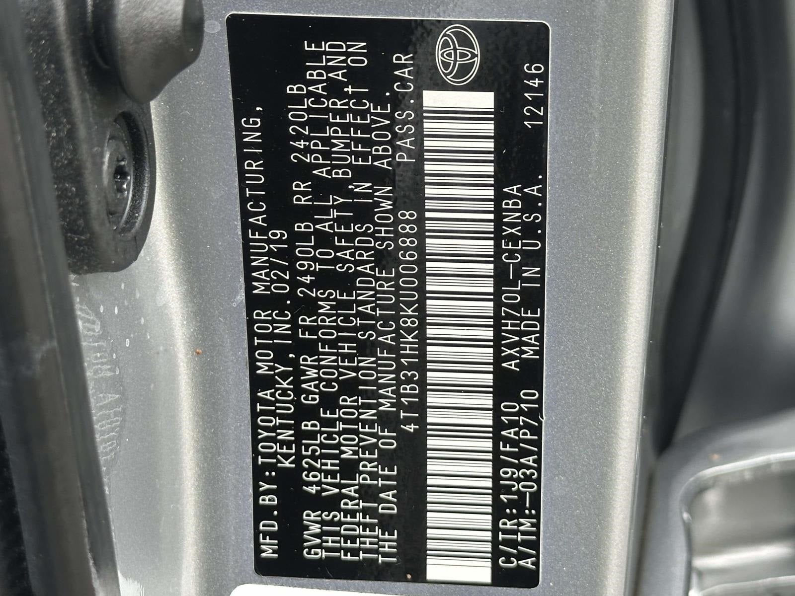 2019 Toyota Camry Hybrid LE