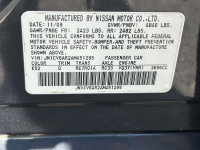 2010 INFINITI G37 X