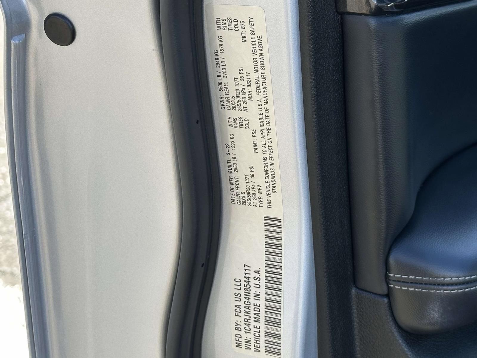 2022 Jeep Grand Cherokee L Altitude 4x4