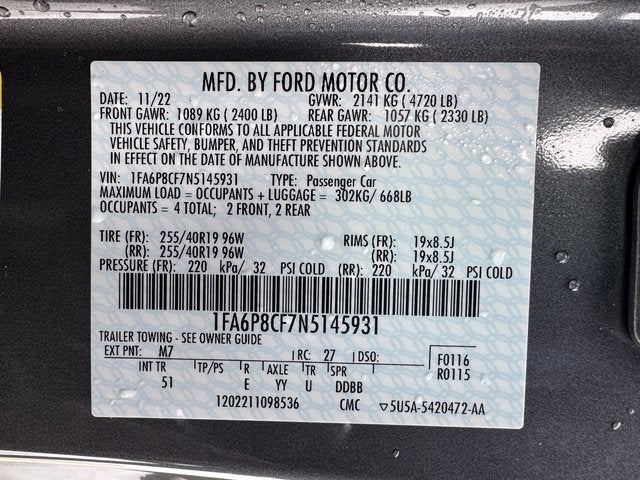 2022 Ford Mustang GT Premium Fastback