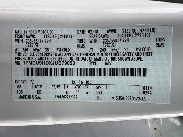 2018 Ford Escape SEL