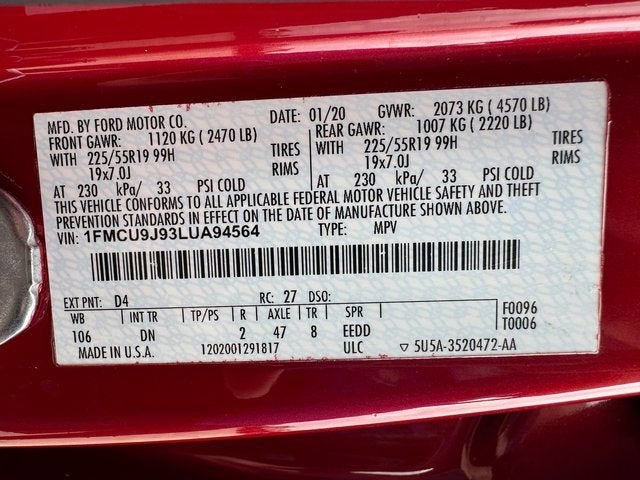 2020 Ford Escape Titanium