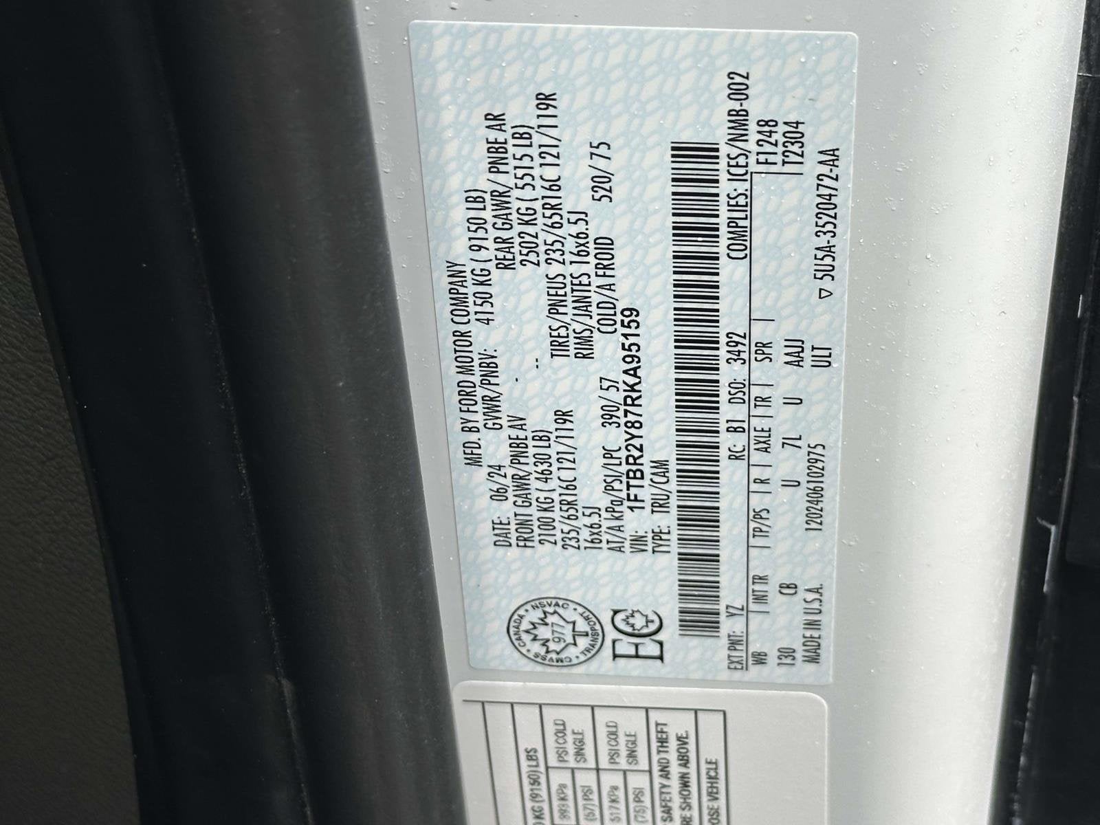 2024 Ford Transit-250 Cargo Van T250 AWD LOW RF