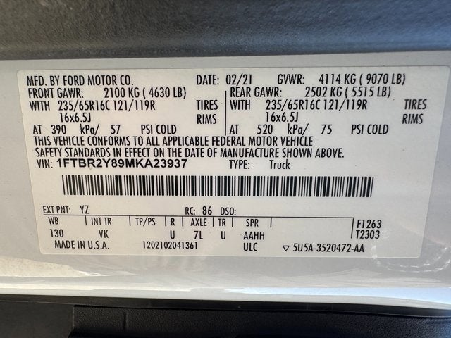 2021 Ford Transit-250 Cargo Van T-250 LO RF AWD