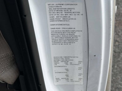 2018 Chevrolet Express Cutaway 3500 Work Van