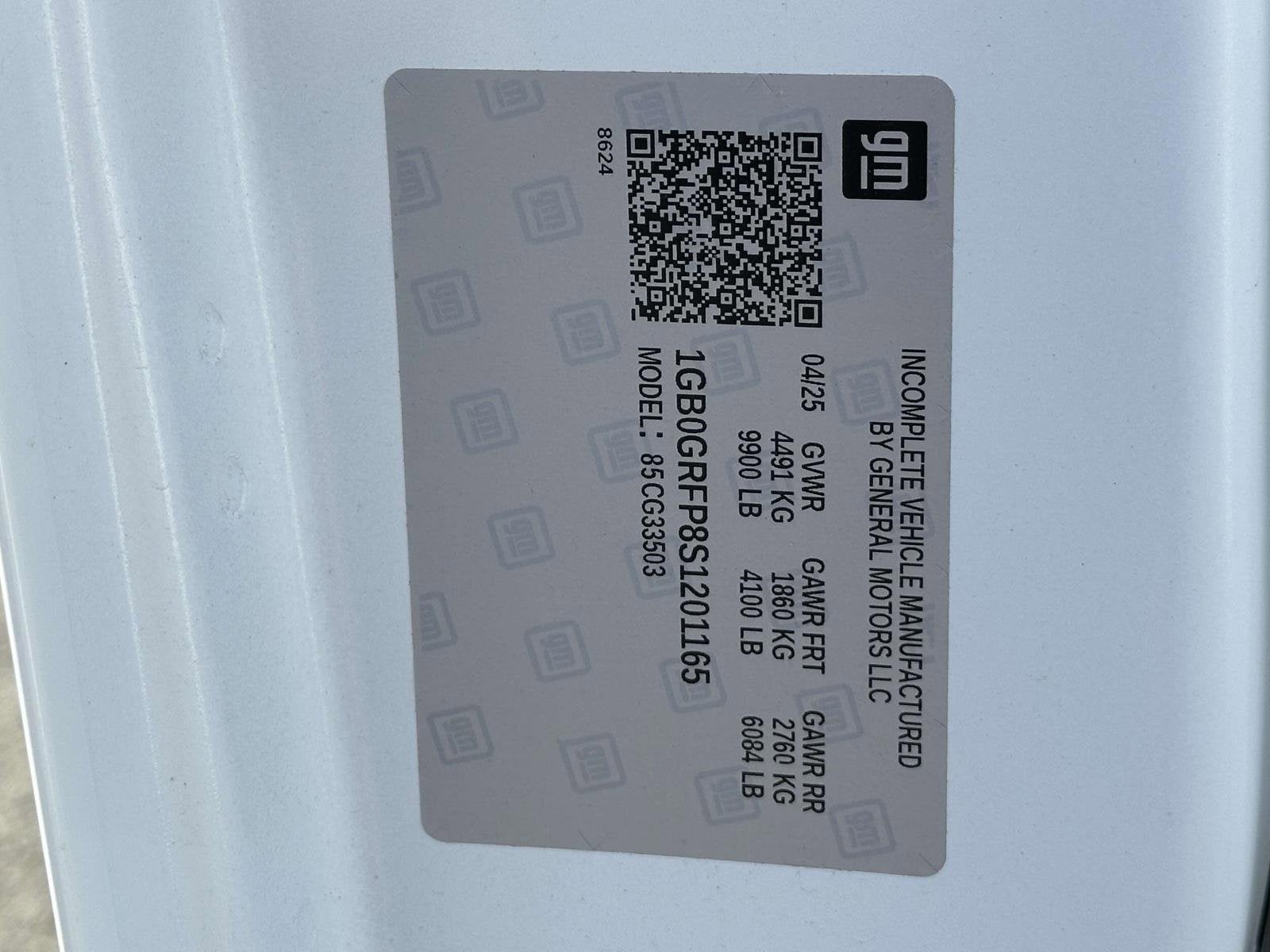 2025 Chevrolet Express Cutaway 3500 1WT