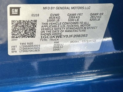 2018 Chevrolet Silverado 2500 HD LTZ