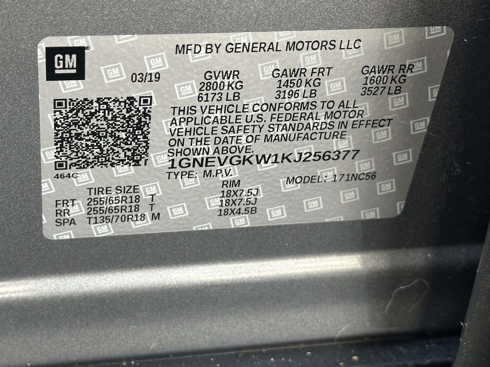 2019 Chevrolet Traverse LT Cloth