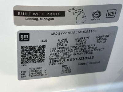 2026 Chevrolet Traverse RS