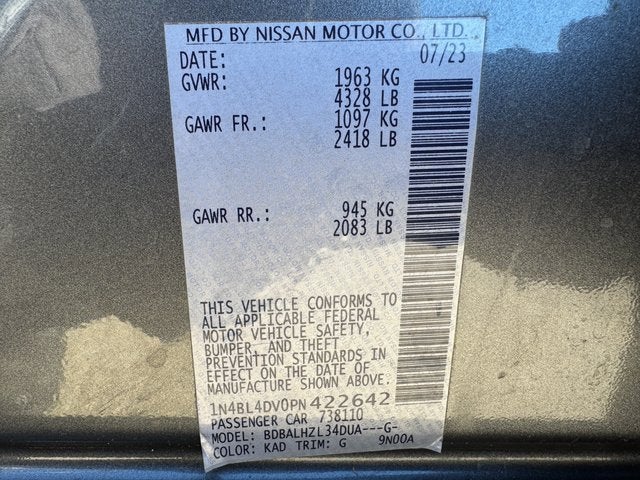 2023 Nissan Altima SV FWD