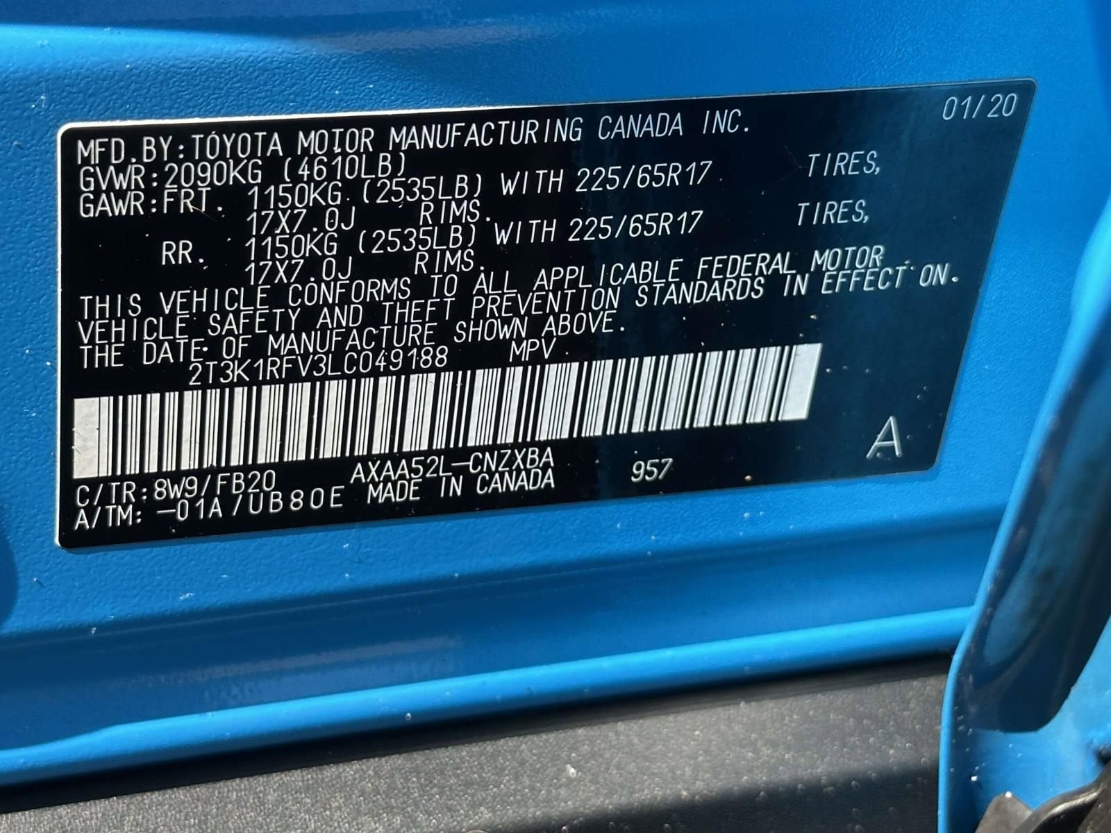 2020 Toyota RAV4 LE