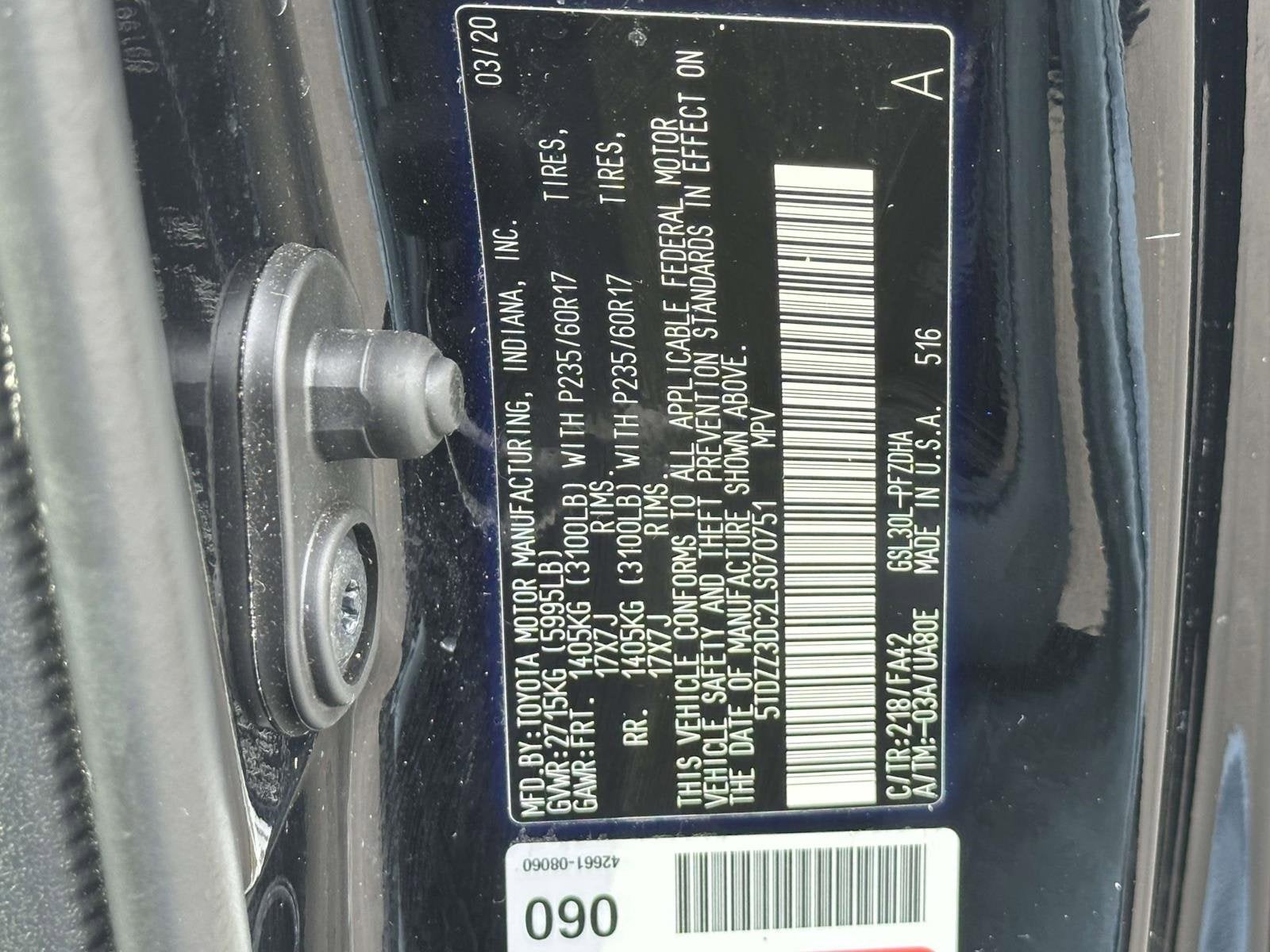 2020 Toyota Sienna L