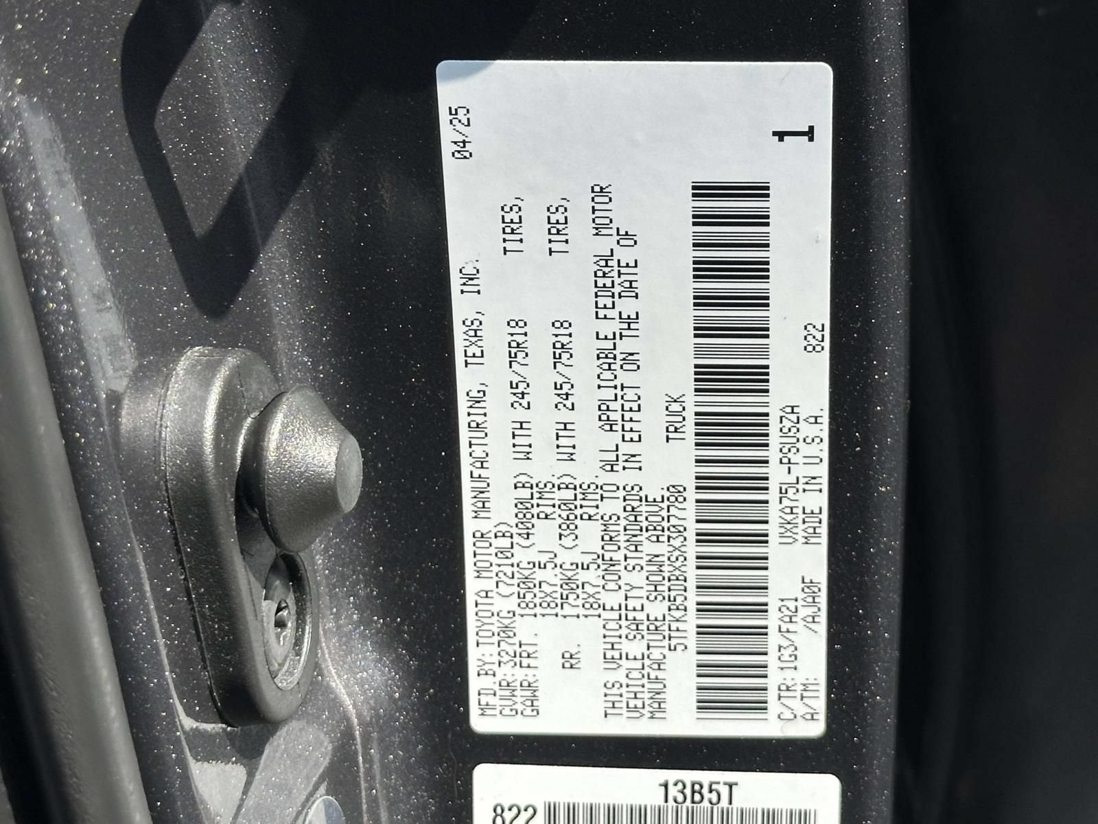 2025 Toyota Tundra SR