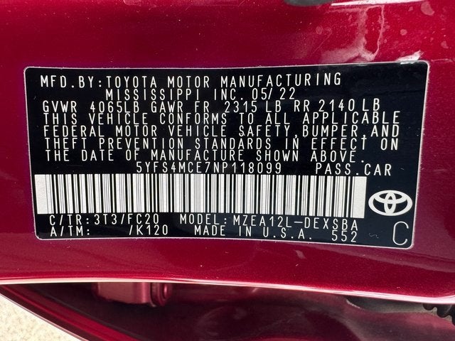 2022 Toyota Corolla SE Nightshade Edition