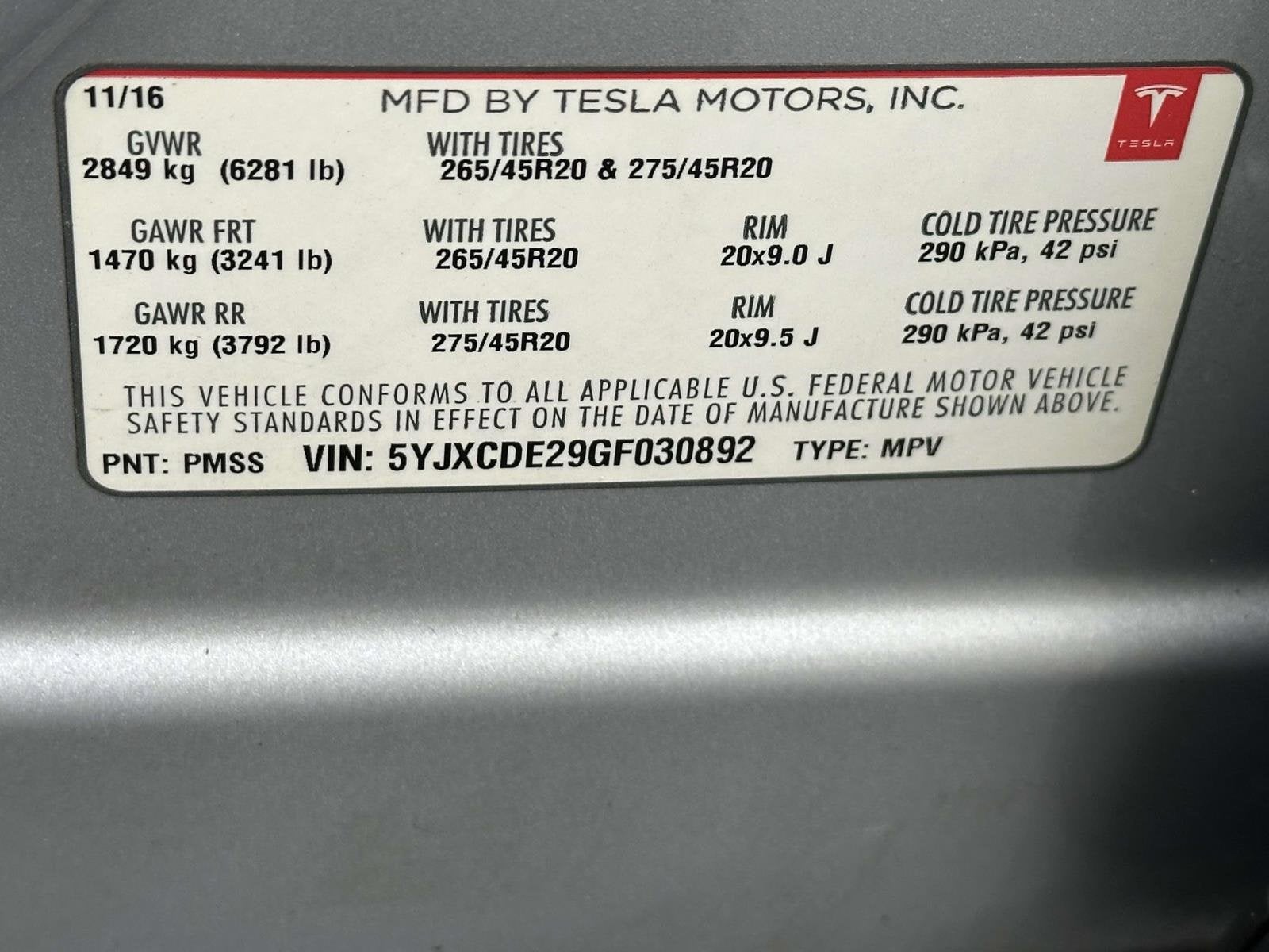 2016 Tesla Model X 70D