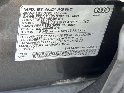 2022 Audi Q7 Premium 45 TFSI quattro Tiptronic