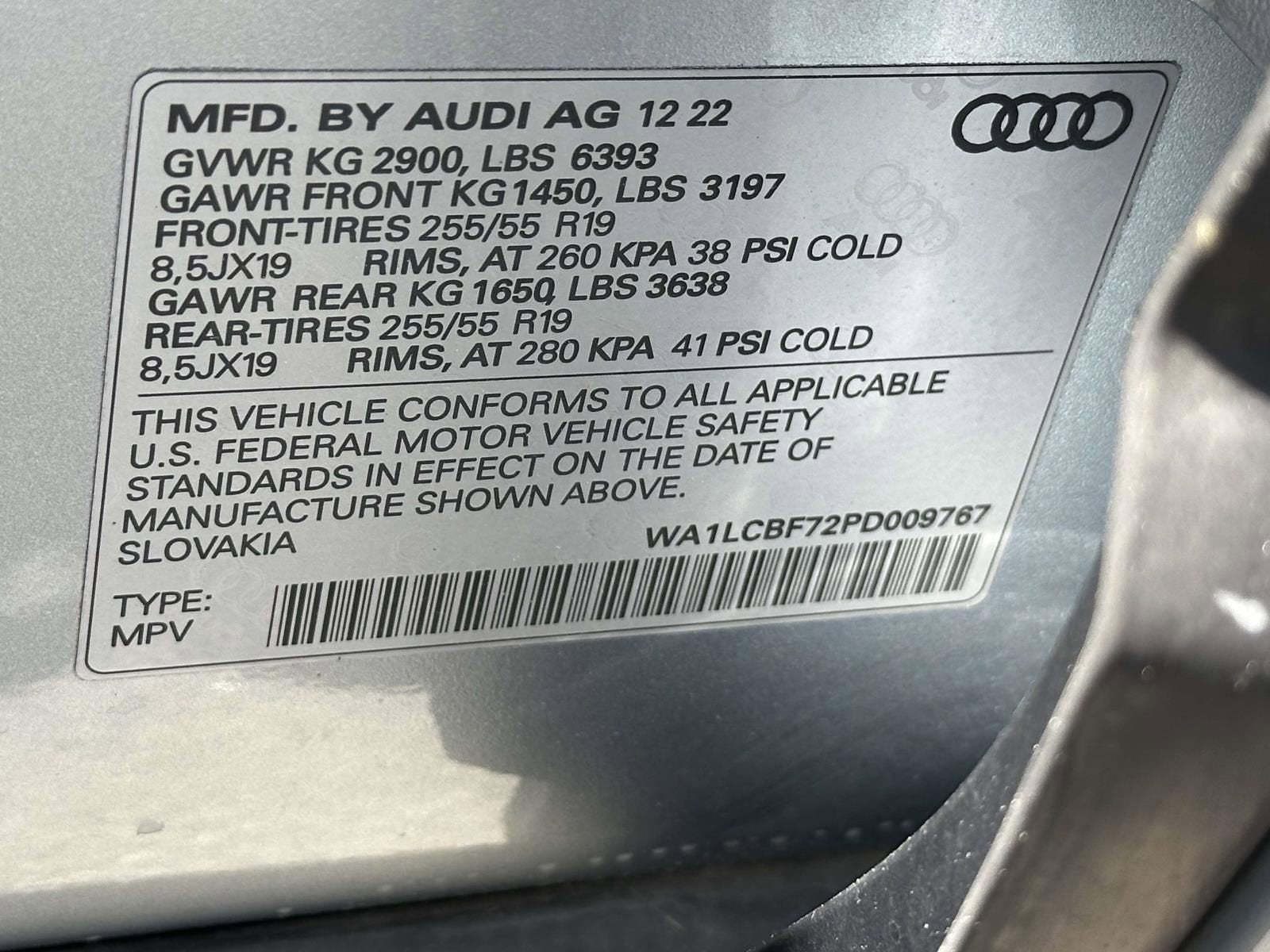 2023 Audi Q7 Premium Plus 45 TFSI quattro Tiptronic