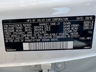 2020 Volvo XC90 T6 Momentum 6 Passenger